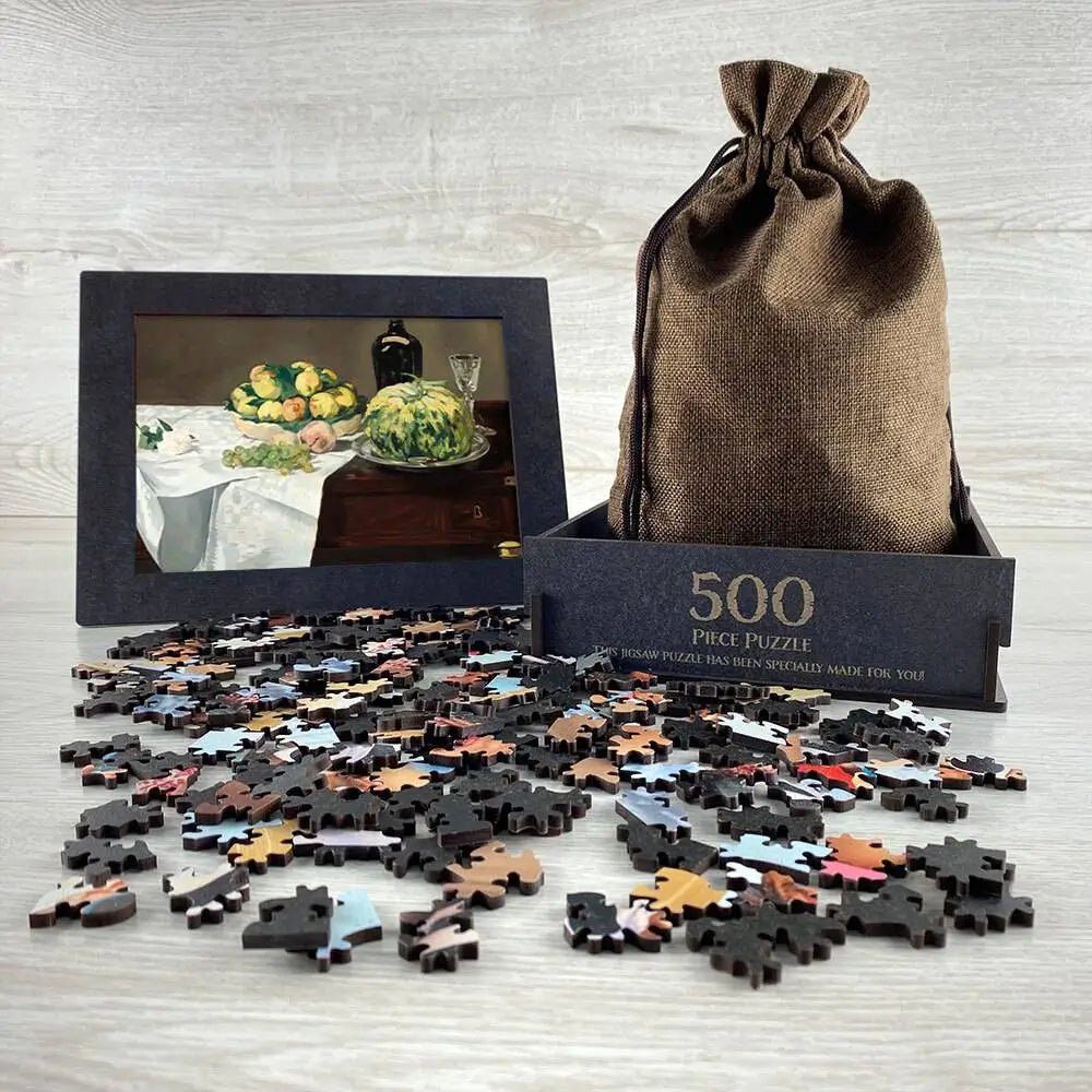 Still Life with Melon and Peaches Puzzle - PuzzlesPrint