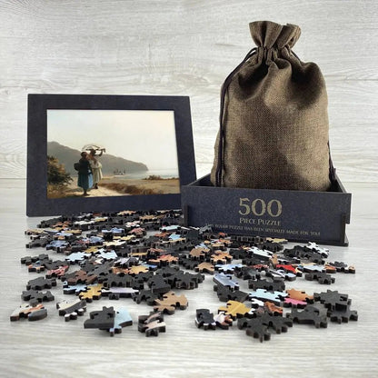 Two Women Chatting by the Sea, St. Thomas Puzzle - PuzzlesPrint