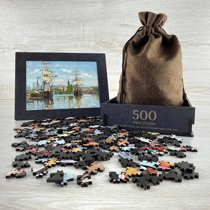 Ships Riding on the Seine at Rouen Puzzle - PuzzlesPrint