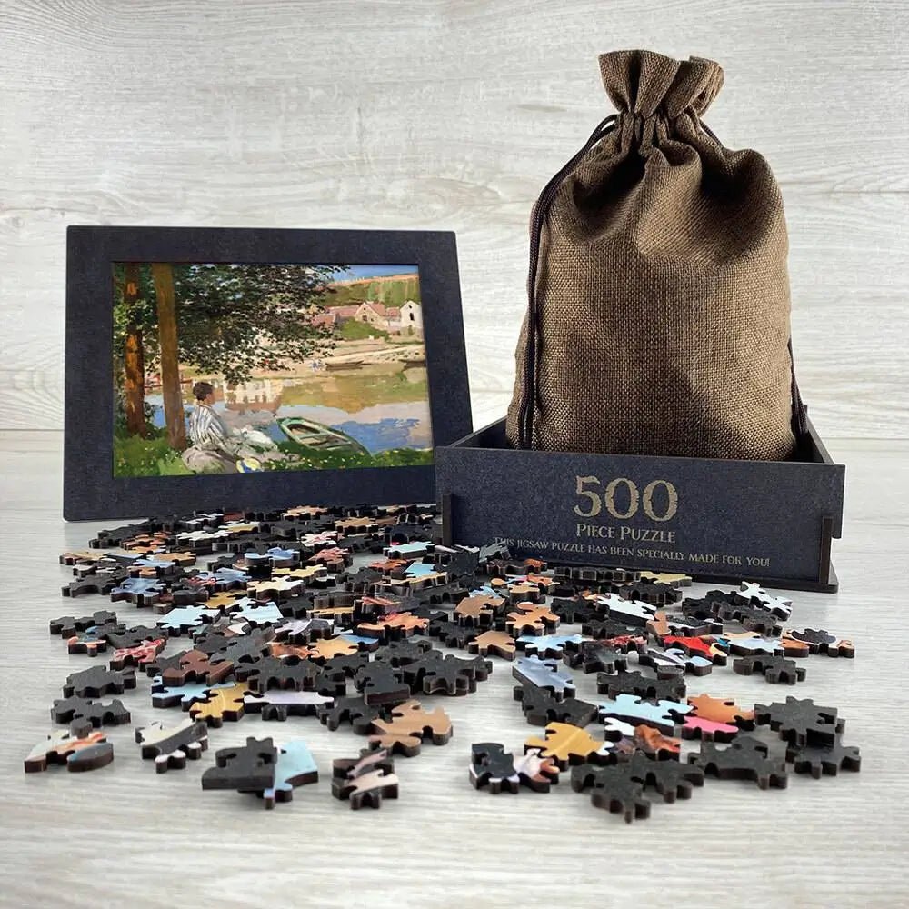 On the Bank of the Seine, Bennecourt Puzzle - PuzzlesPrint