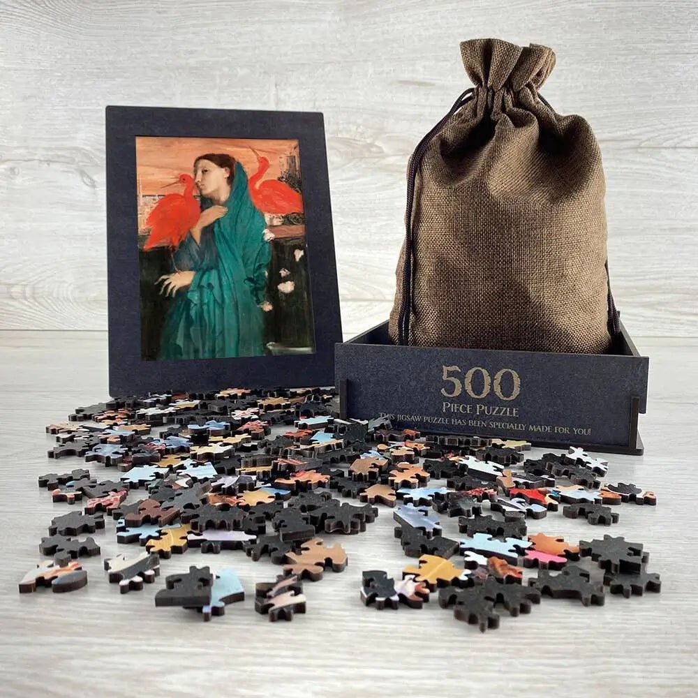 Young Woman with Ibis Puzzle - PuzzlesPrint