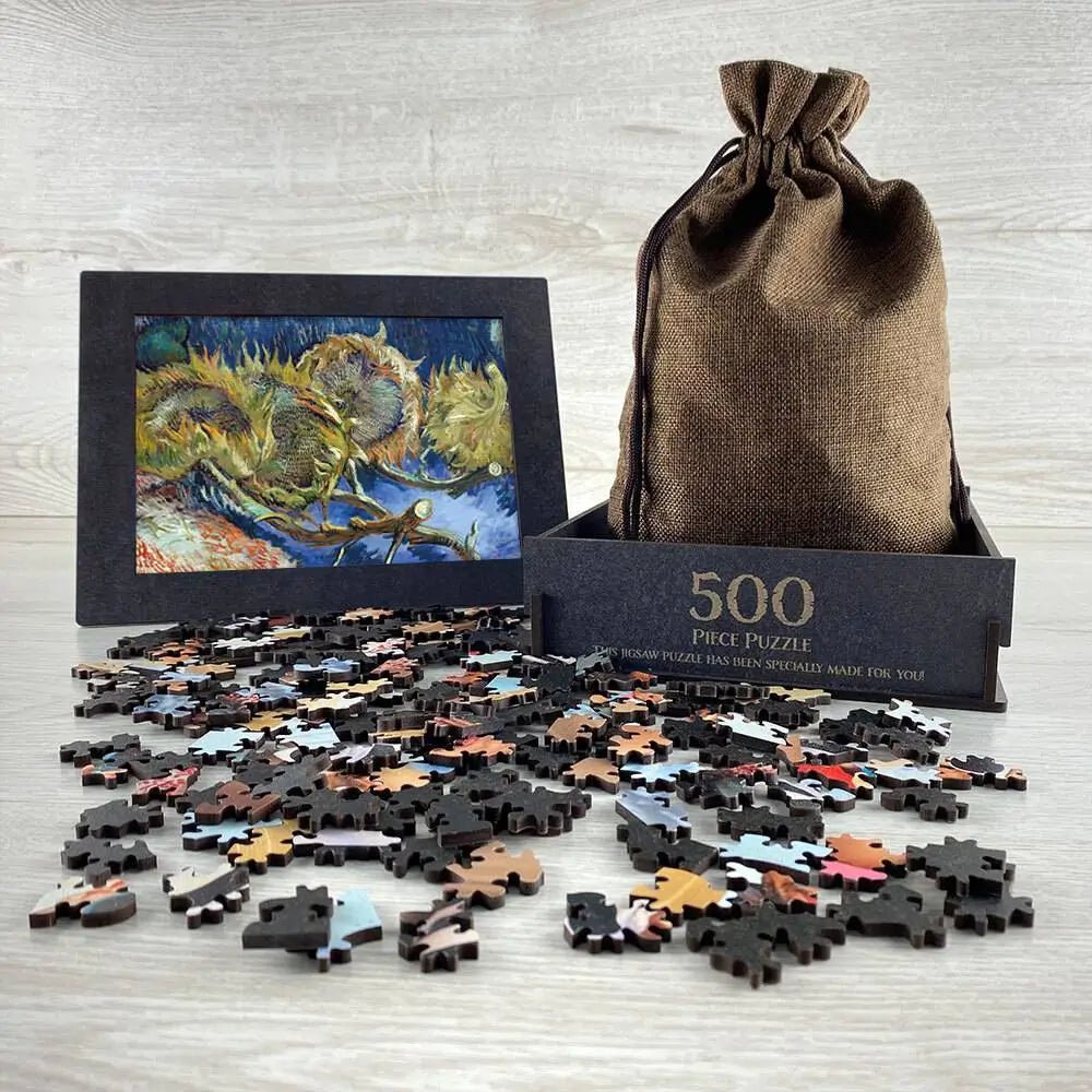 Four Withered Sunflowers Puzzle - PuzzlesPrint