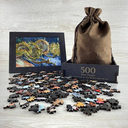 Four Withered Sunflowers Puzzle - PuzzlesPrint