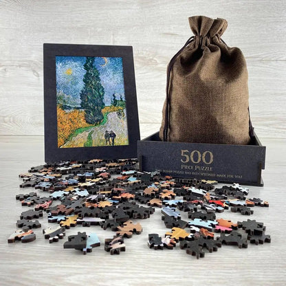 Road with Cypress and Star Puzzle - PuzzlesPrint