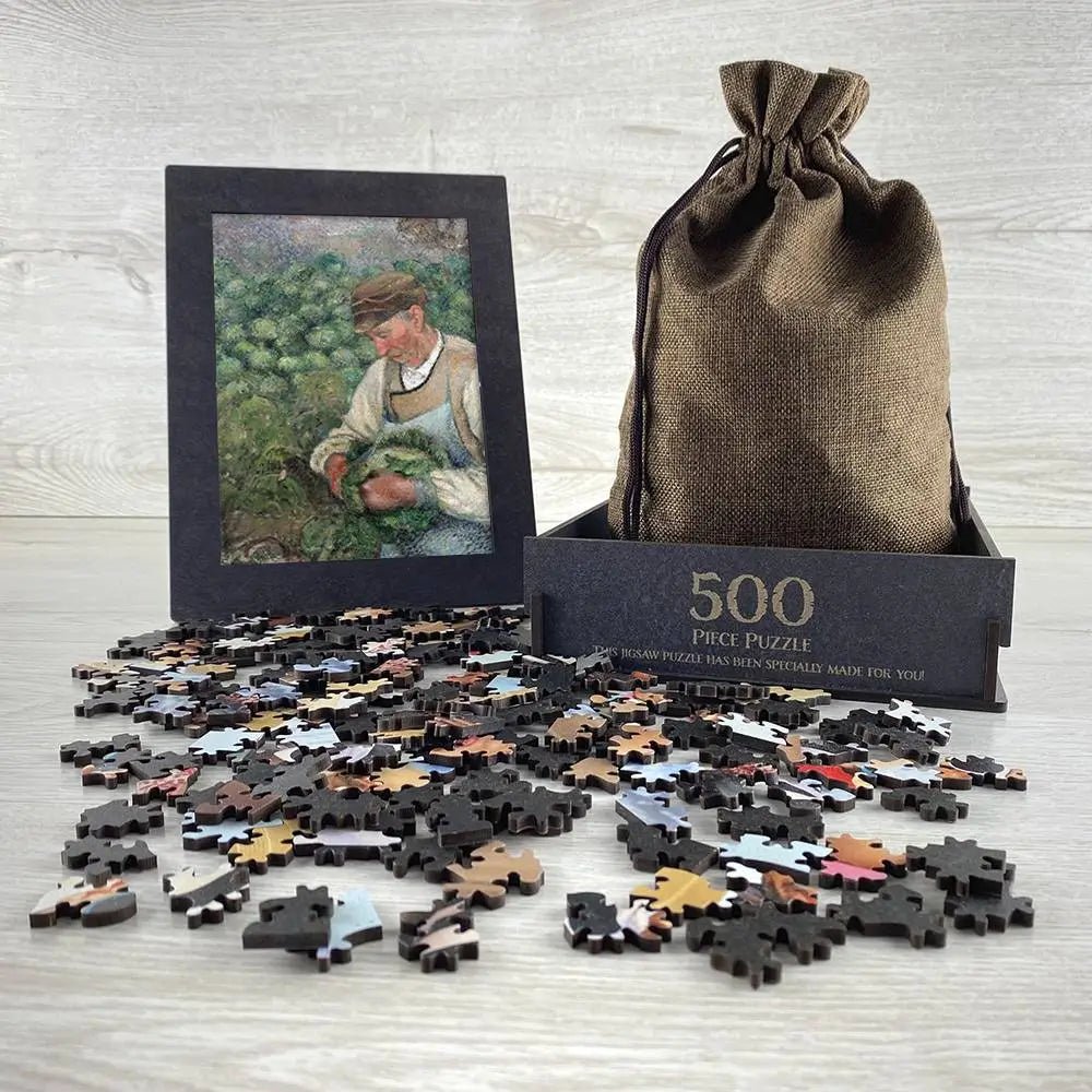 The Gardener - Old Peasant with Cabbage Puzzle - PuzzlesPrint