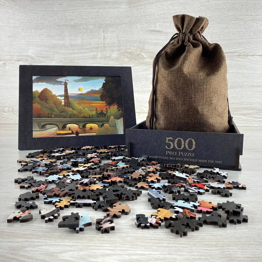 The Seine and the Eiffel Tower in the Sunset Puzzle - PuzzlesPrint