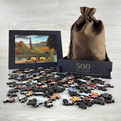 The Seine and the Eiffel Tower in the Sunset Puzzle - PuzzlesPrint