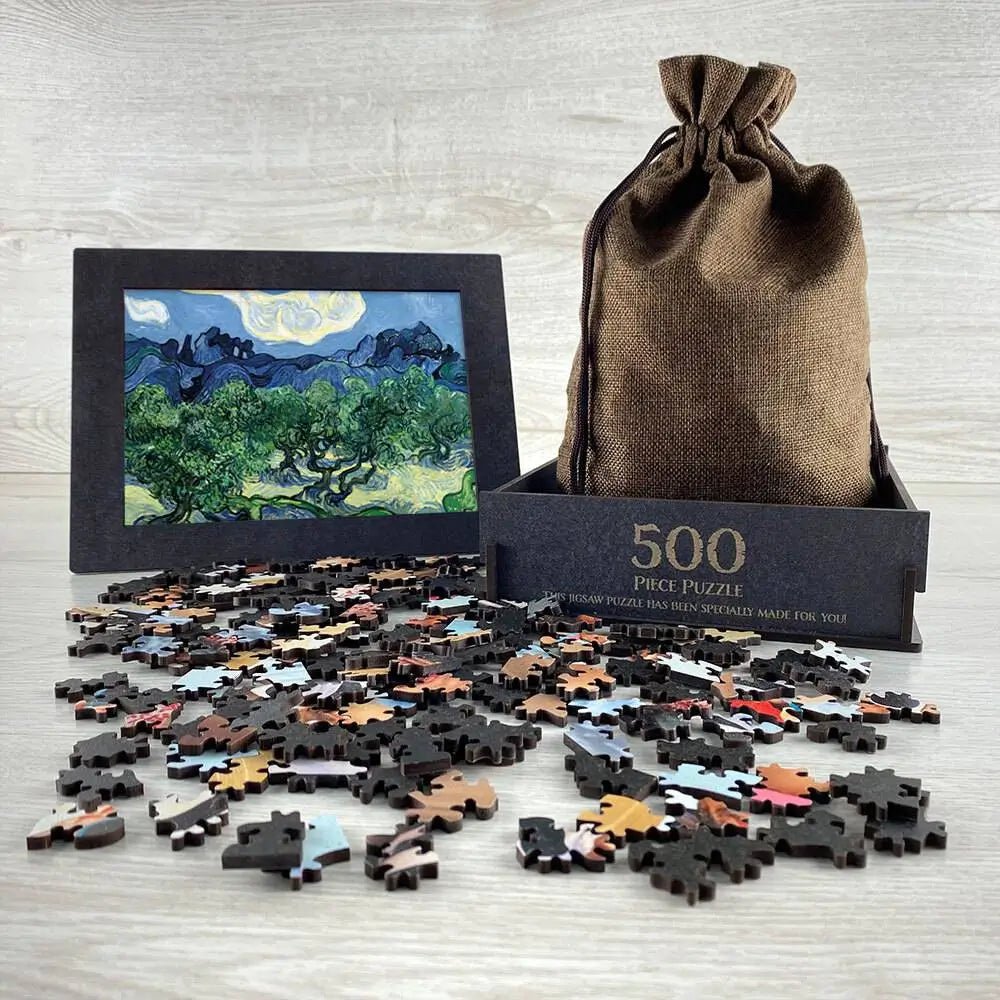 Olive Trees with the Alpilles in the Background Puzzle - PuzzlesPrint