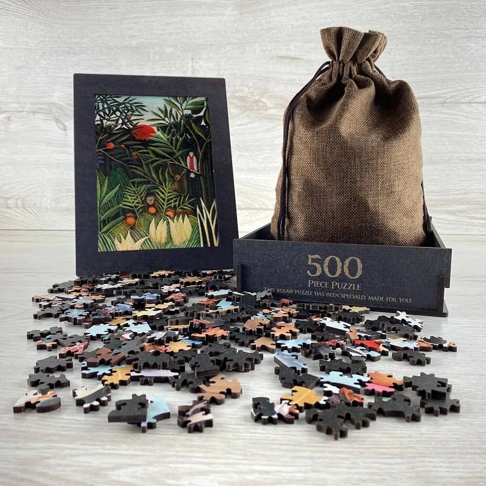Monkeys and Parrot in the Virgin Forest Puzzle - PuzzlesPrint