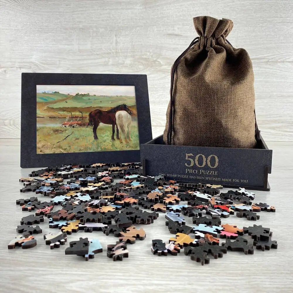 Horses in a Meadow Puzzle - PuzzlesPrint