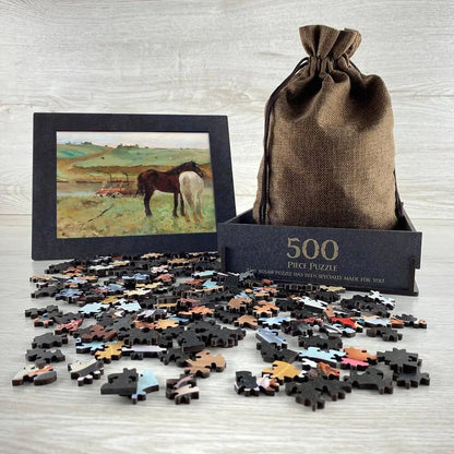Horses in a Meadow Puzzle - PuzzlesPrint