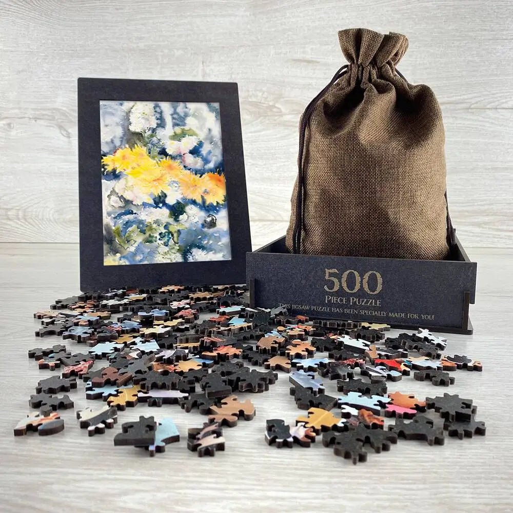 Yellow and Blue Puzzle - PuzzlesPrint