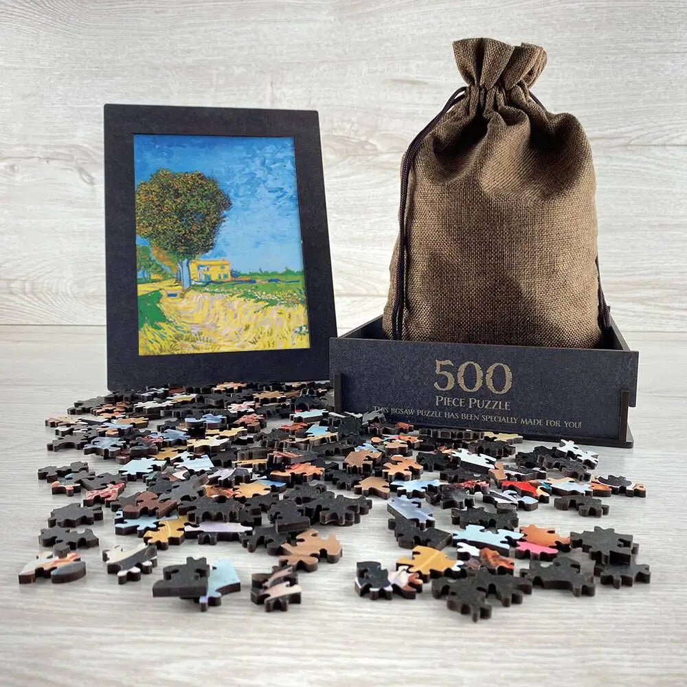 Avenue near Arles with Houses Puzzle - PuzzlesPrint