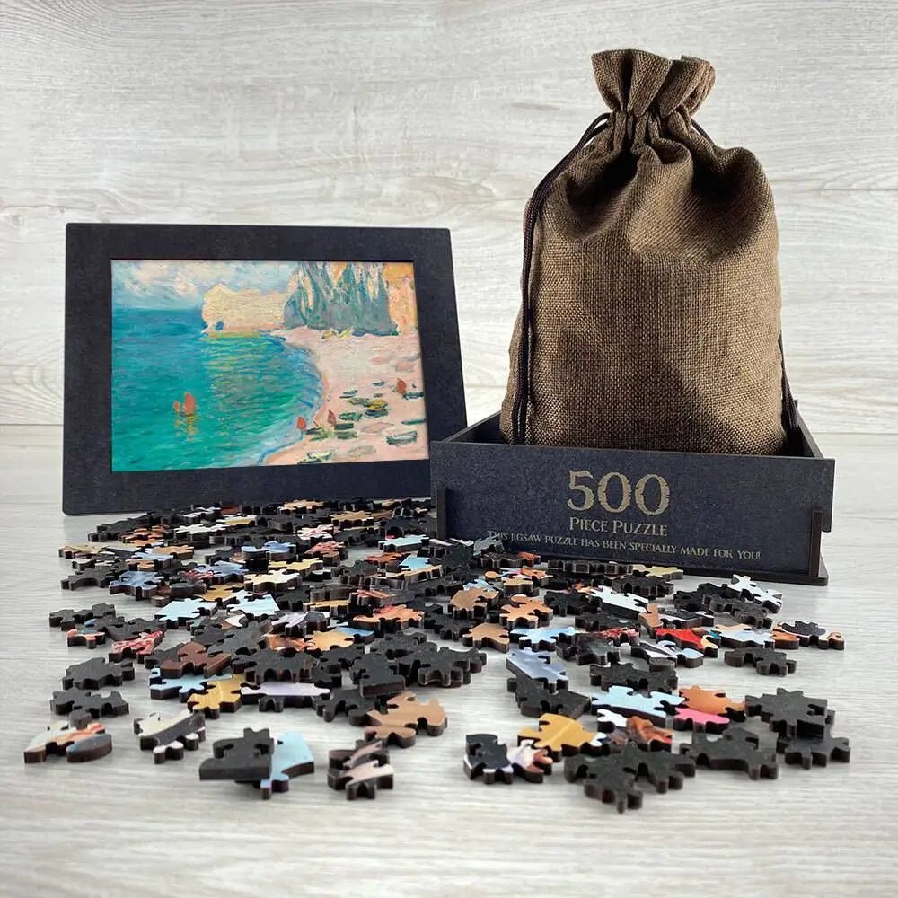 The Beach and the Falaise d'Amont Puzzle - PuzzlesPrint