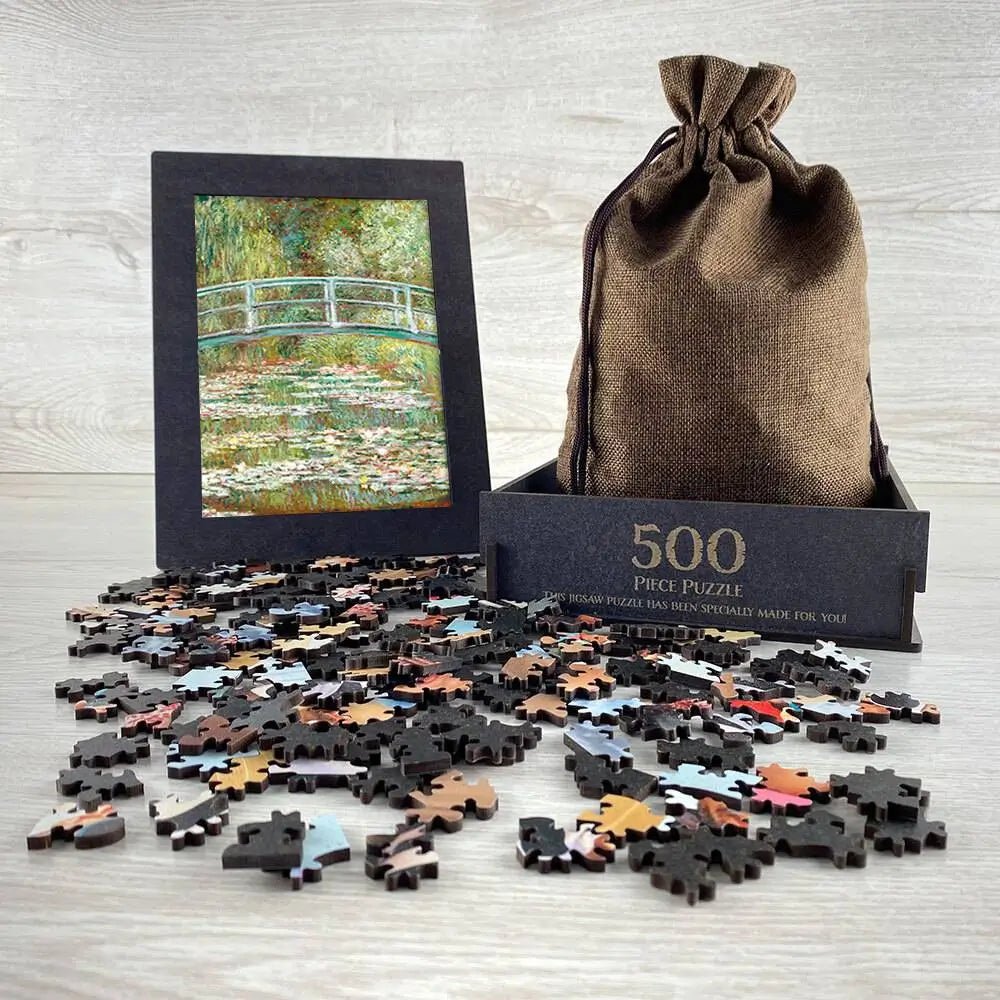 Bridge over a Pond of Water Lilies Puzzle - PuzzlesPrint