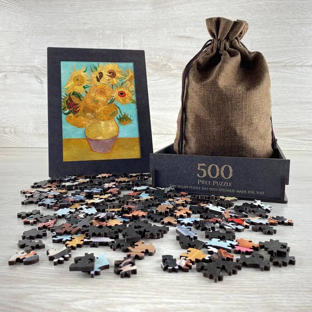 Vase with Twelve Sunflowers Puzzle - PuzzlesPrint