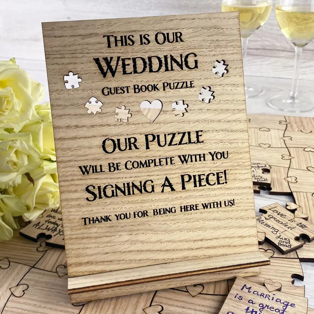 Wedding Guest Book Puzzle - Unique Guest Book Alternative - PuzzlesPrint
