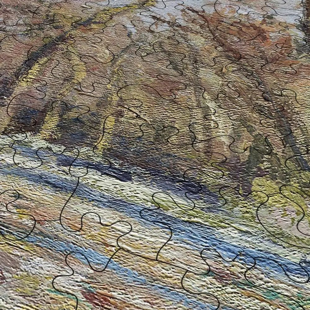 The Road to Versailles, Louveciennes, Morning Frost Puzzle - PuzzlesPrint