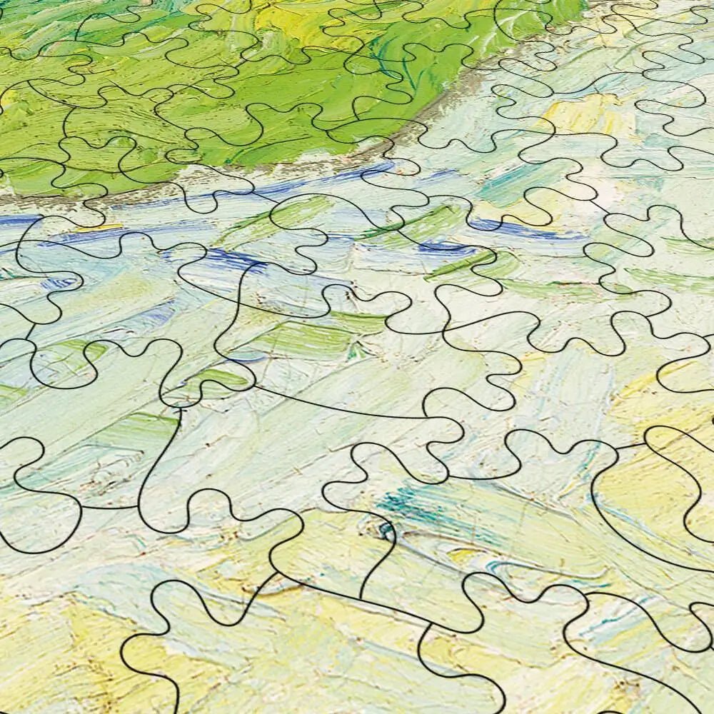 Green Wheat Fields, Auvers Puzzle - PuzzlesPrint