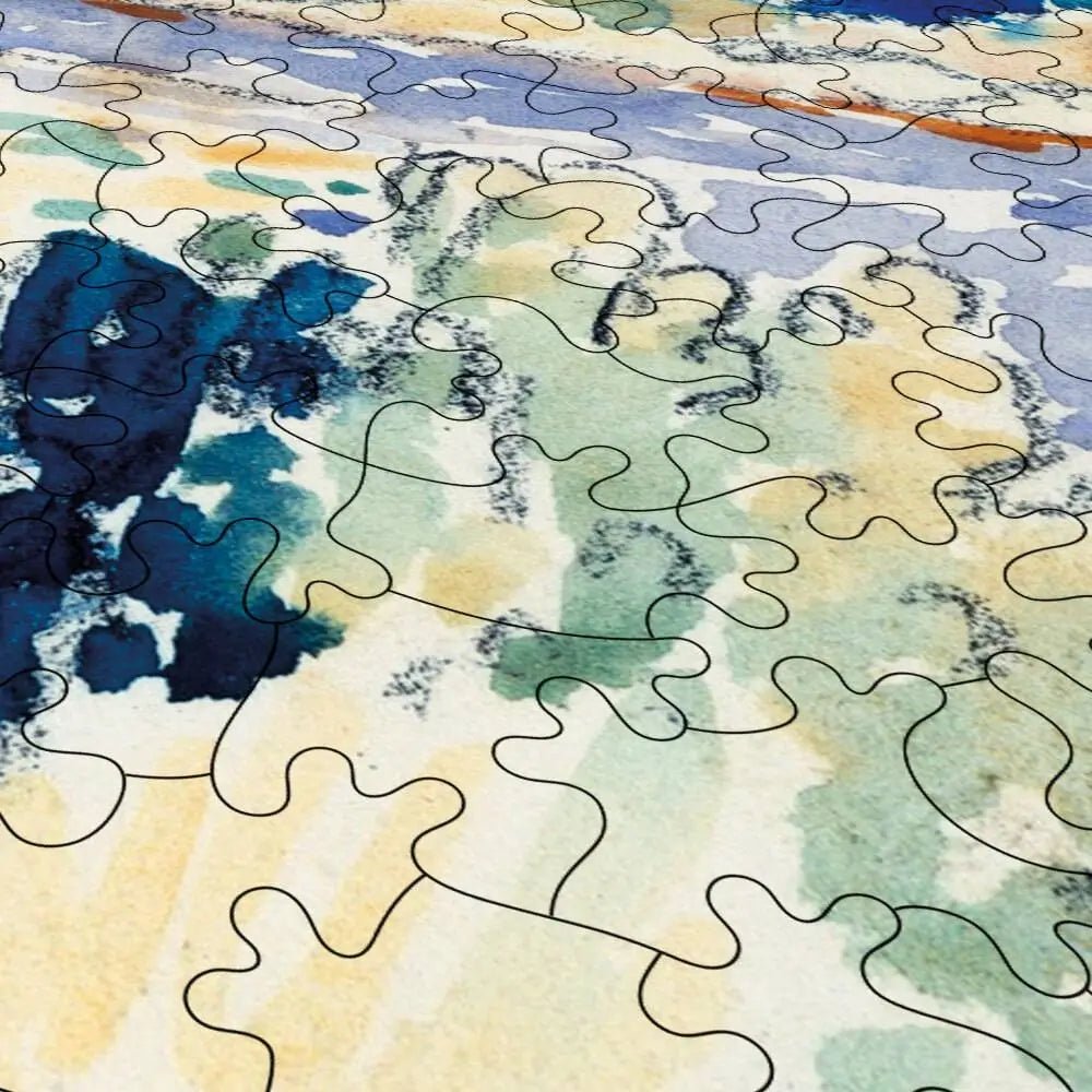 Mediterranean Landscape with a White House Puzzle - PuzzlesPrint