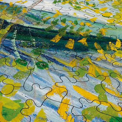 Fishing in Spring, the Pont de Clichy (Asnières) Puzzle - PuzzlesPrint