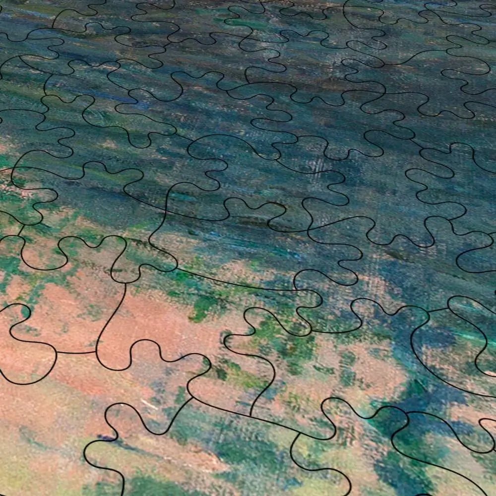 Sun Setting Over The Seine At Lavacourt, Winter Effect Puzzle - PuzzlesPrint