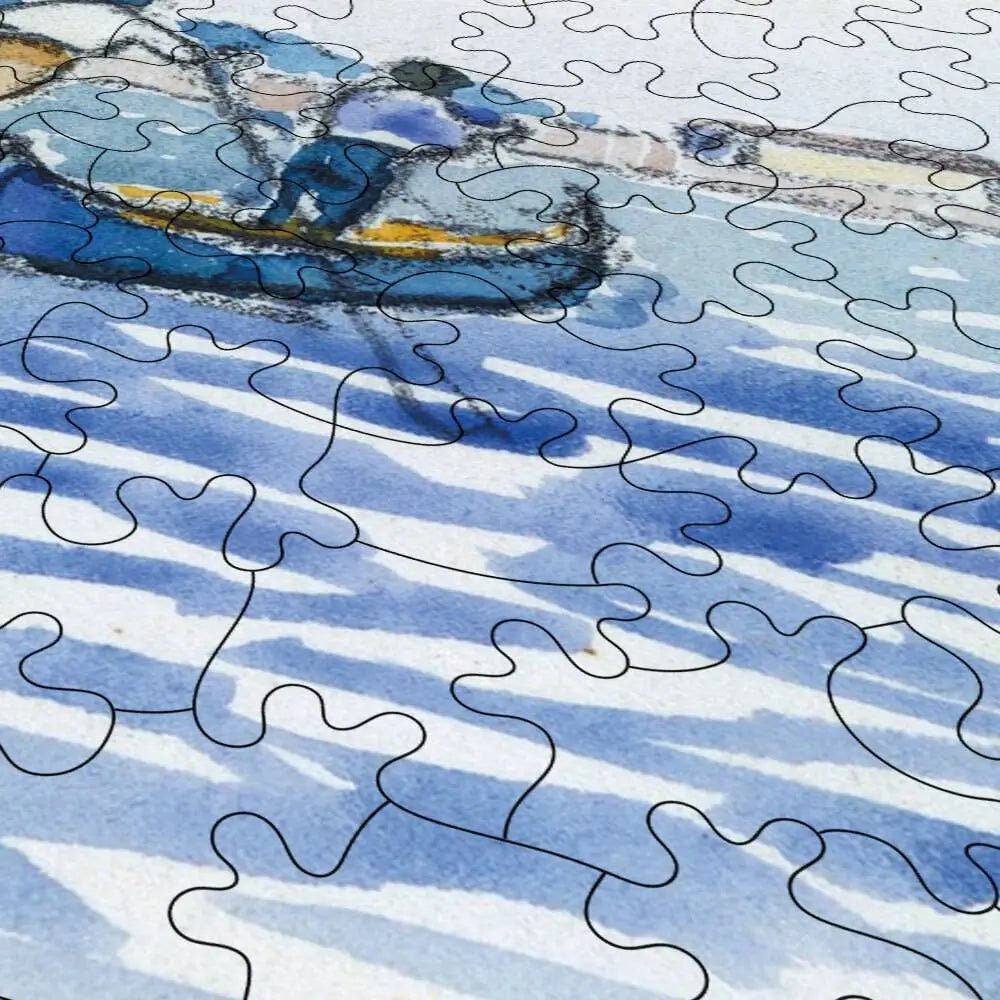 Marine Scene (Boats near Venice) Puzzle - PuzzlesPrint