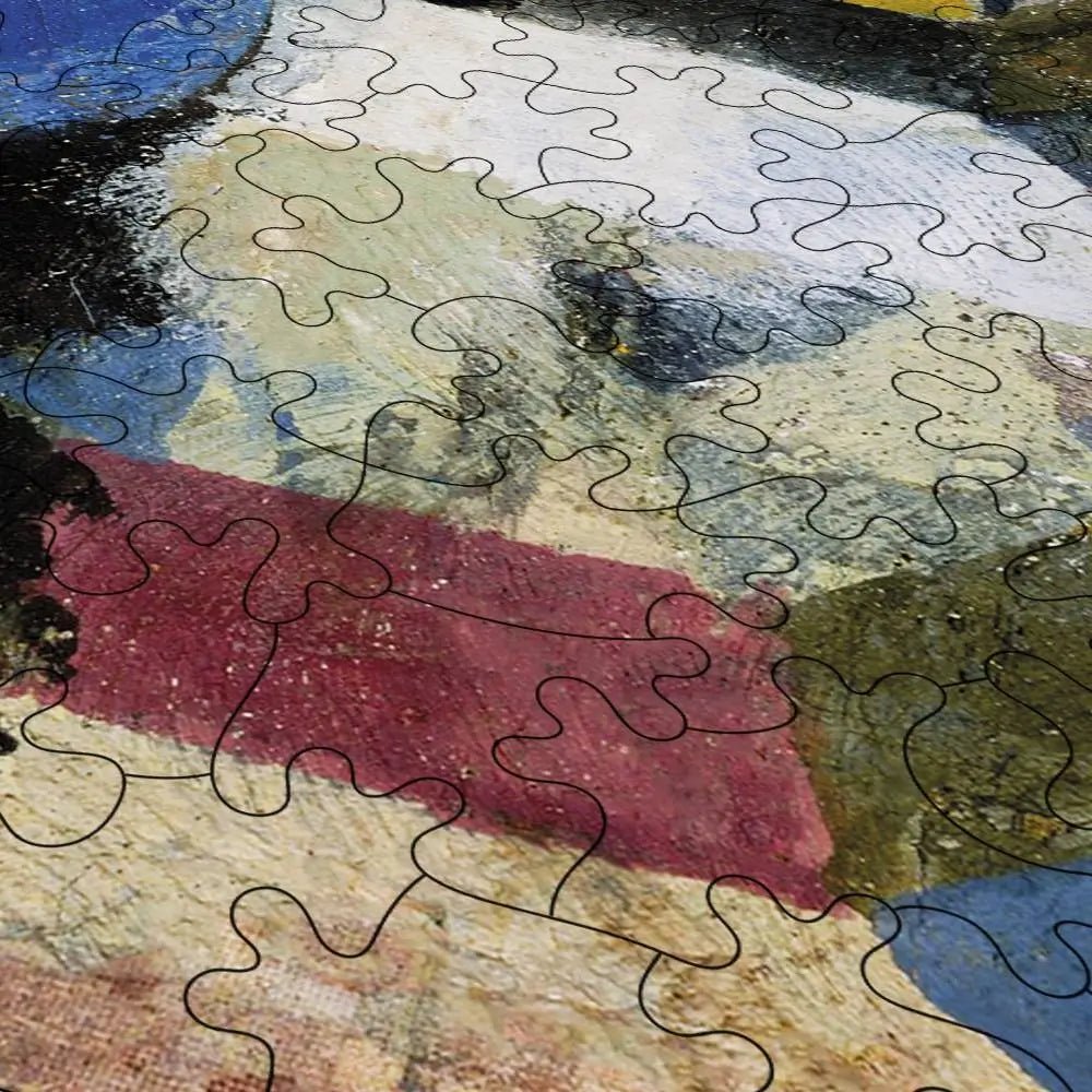 Composition with the Yellow Half - Moon and the Y Puzzle - PuzzlesPrint