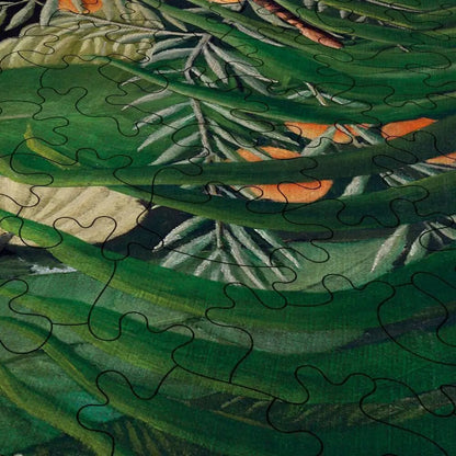 Fight between a Tiger and a Buffalo Puzzle - PuzzlesPrint