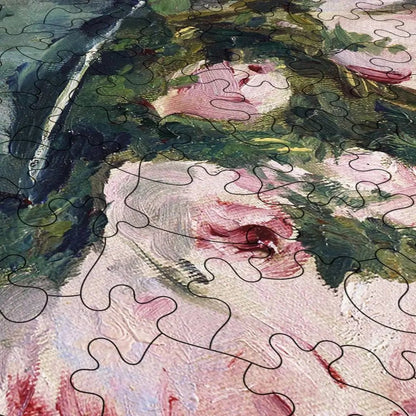 Moss Roses in a Vase Puzzle - PuzzlesPrint