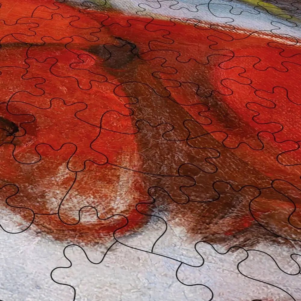 A Bison in Winter (The Red Bison) Puzzle - PuzzlesPrint