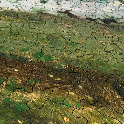 Girl Picking Apple Blossoms Puzzle - PuzzlesPrint