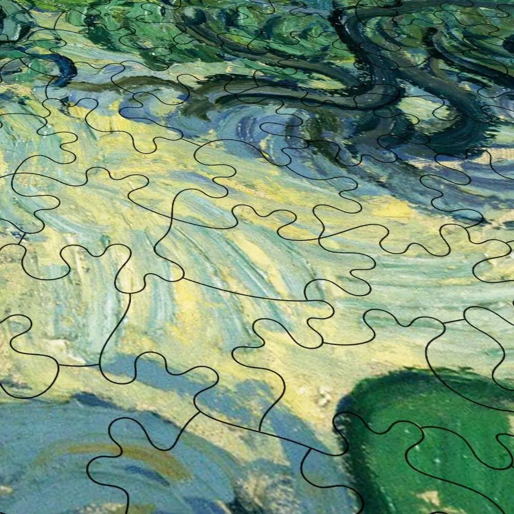 Olive Trees with the Alpilles in the Background Puzzle - PuzzlesPrint