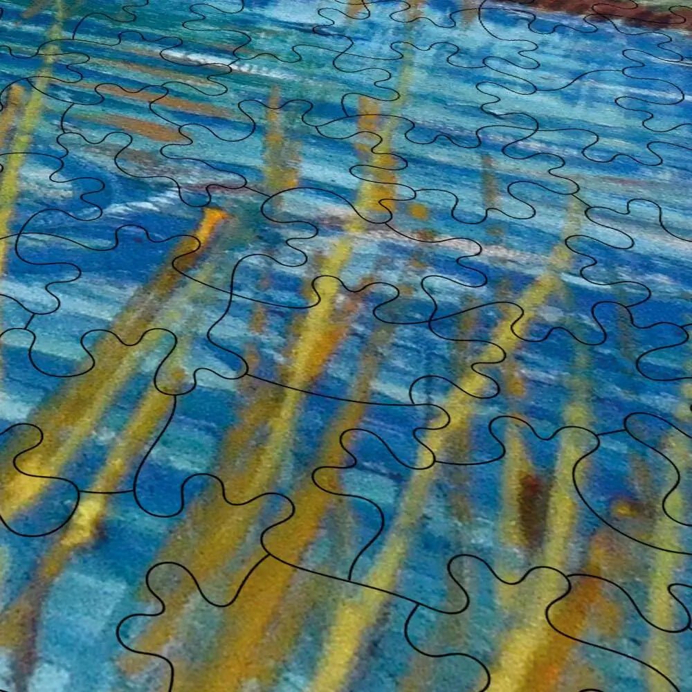 The Langlois Bridge at Arles with Women Washing Puzzle - PuzzlesPrint