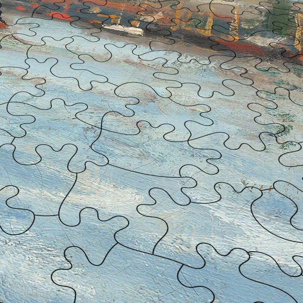 Ships Riding on the Seine at Rouen Puzzle - PuzzlesPrint
