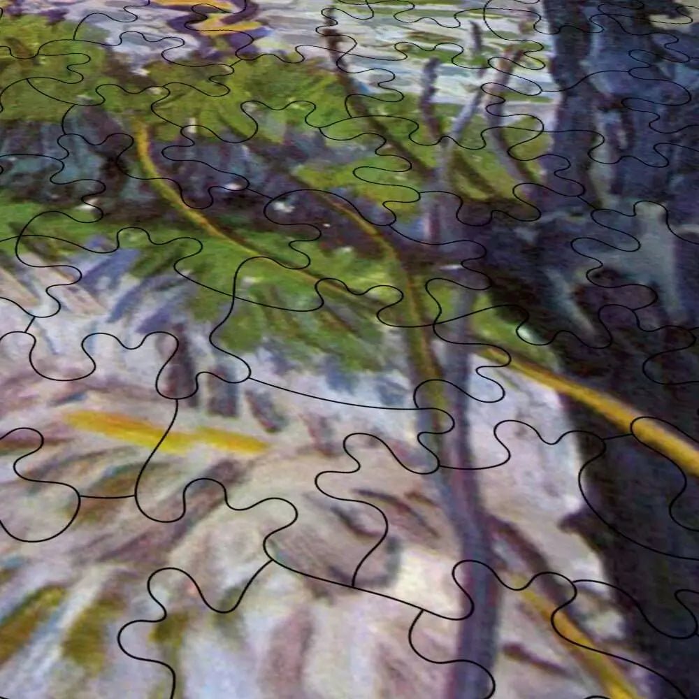 View of Arles, Flowering Orchards Puzzle - PuzzlesPrint