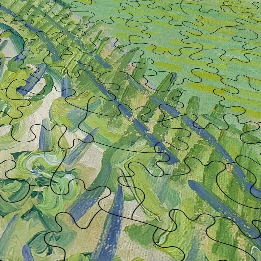 Vineyards with a View of Auvers Puzzle - PuzzlesPrint