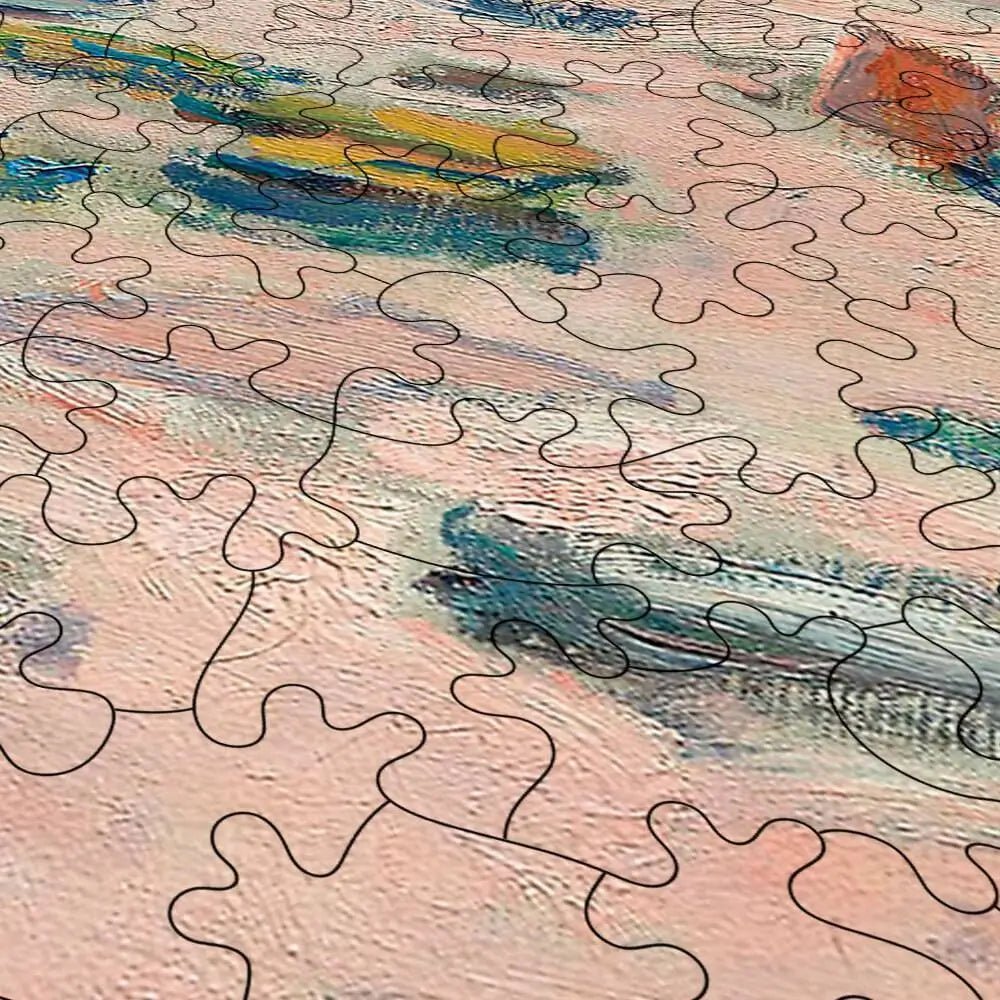 The Beach and the Falaise d'Amont Puzzle - PuzzlesPrint