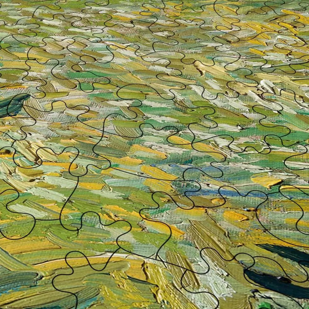 Green Wheat Field with Cypress Puzzle - PuzzlesPrint