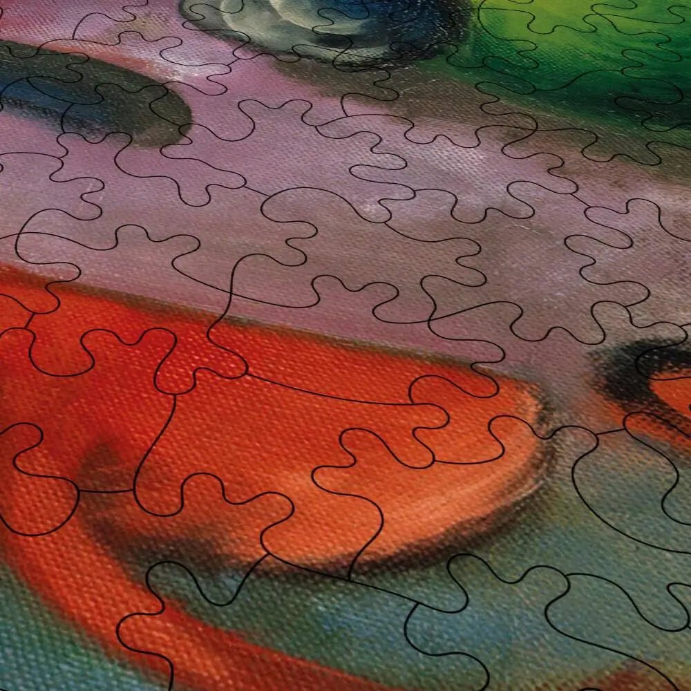 Two Cats, Blue and Yellow Puzzle - PuzzlesPrint