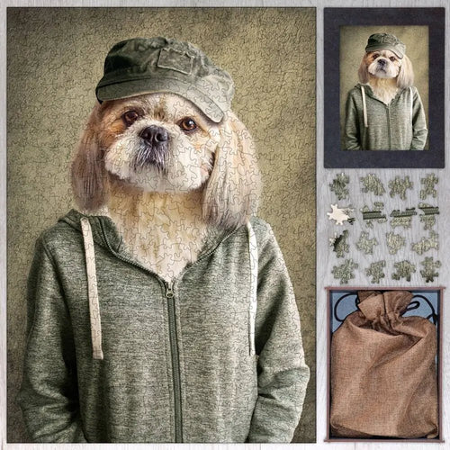 Dog With Hat - PuzzlesPrint