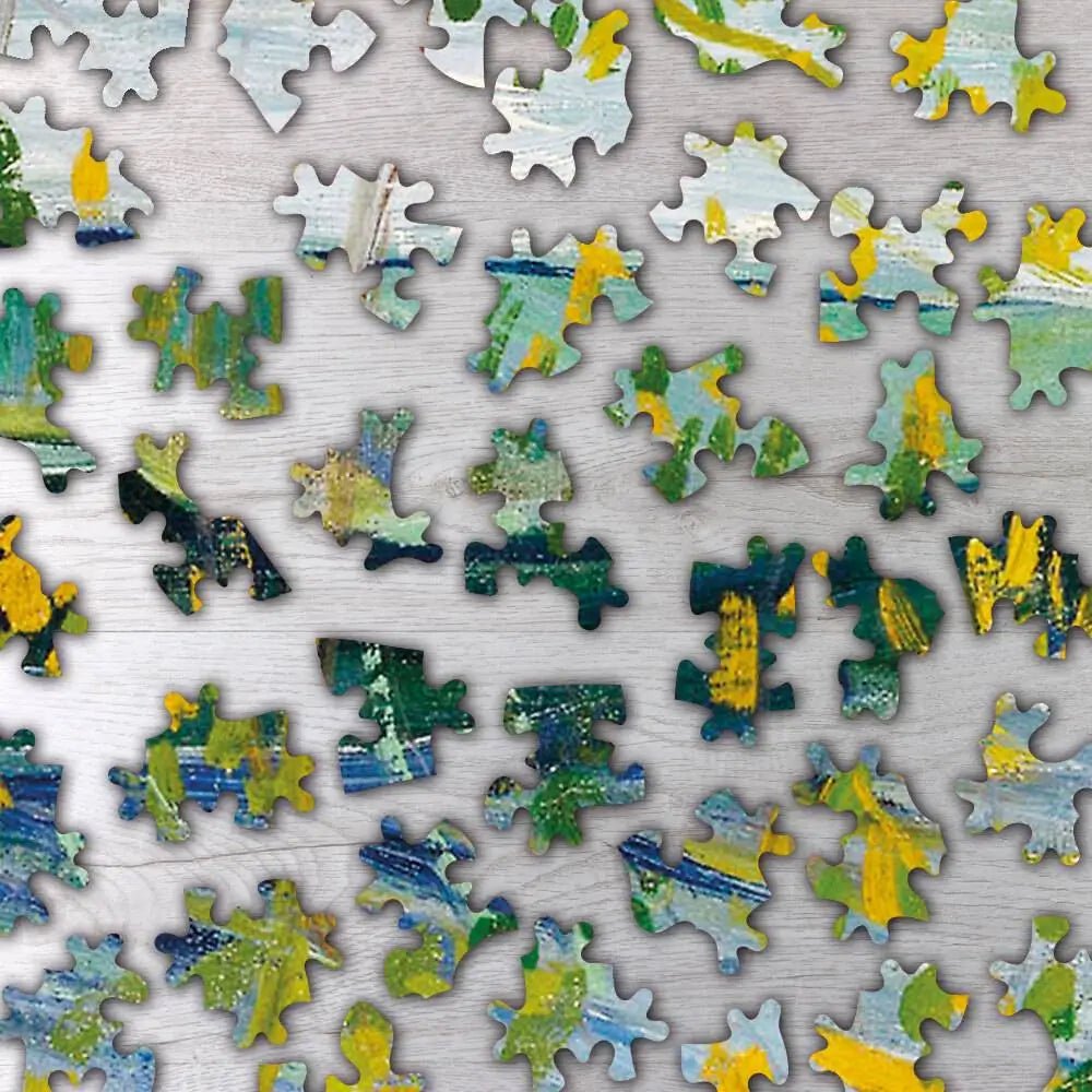 Fishing in Spring, the Pont de Clichy (Asnières) Puzzle - PuzzlesPrint