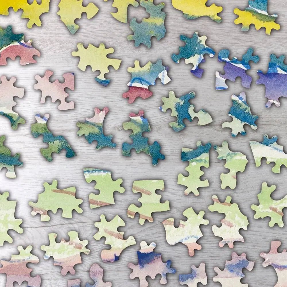 Mountain with Red House Puzzle - PuzzlesPrint