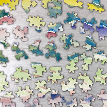 Mountain with Red House Puzzle - PuzzlesPrint