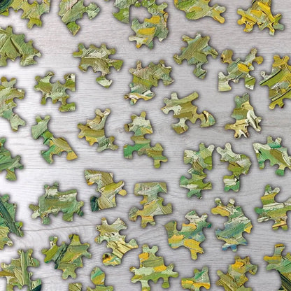 Green Wheat Field with Cypress Puzzle - PuzzlesPrint