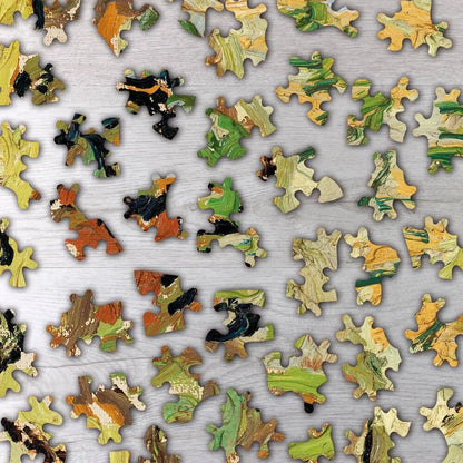 Houses and Figure Puzzle - PuzzlesPrint