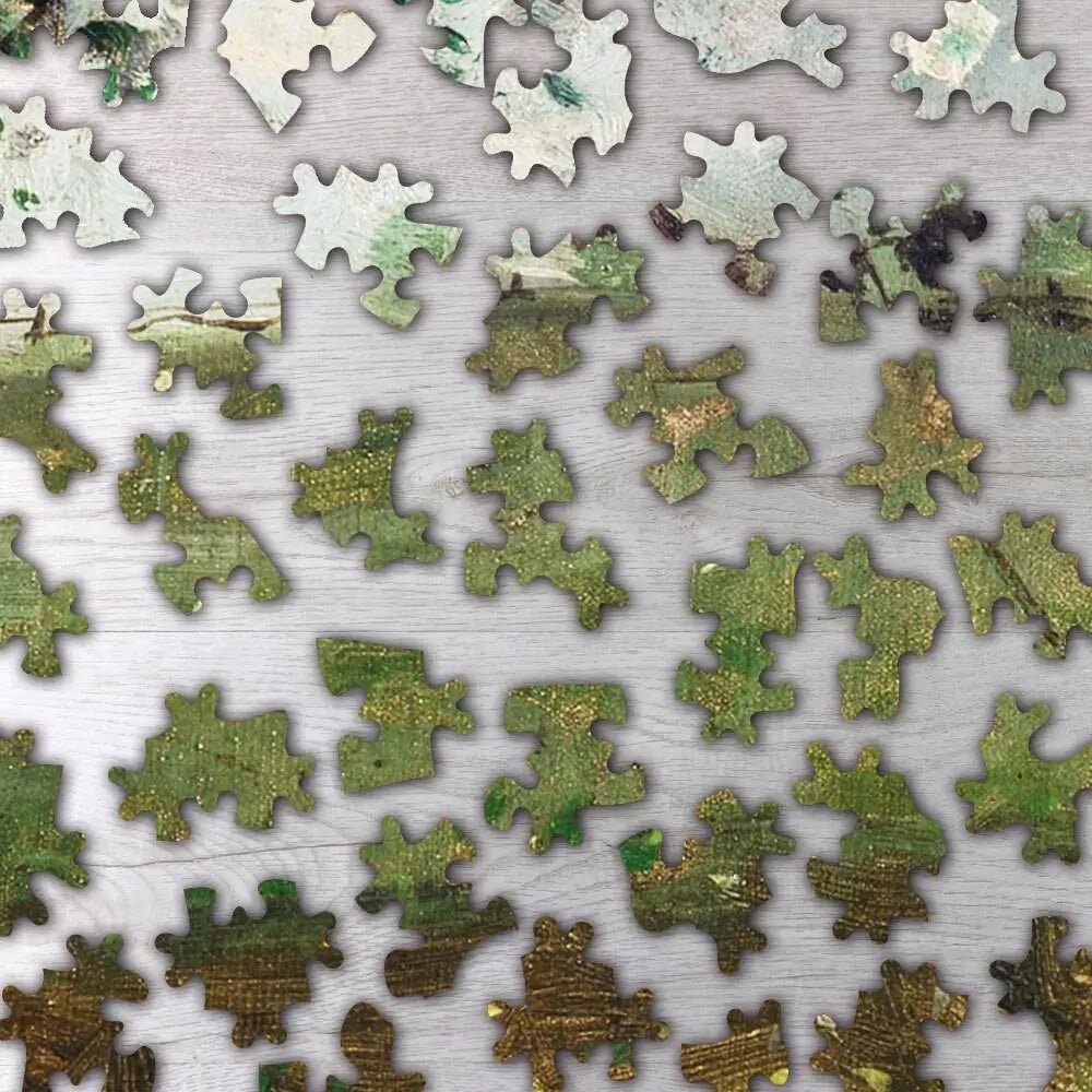 Girl Picking Apple Blossoms Puzzle - PuzzlesPrint