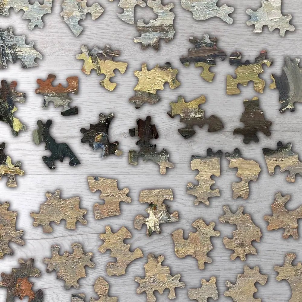 Port of Rouen, Unloading Wood Puzzle - PuzzlesPrint