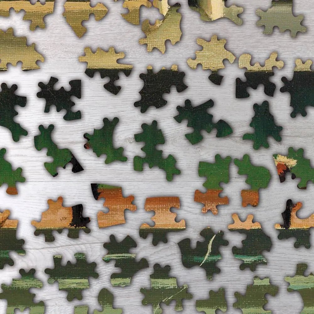 Landscape and Four Fisherman Puzzle - PuzzlesPrint