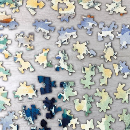 Mediterranean Landscape with a White House Puzzle - PuzzlesPrint